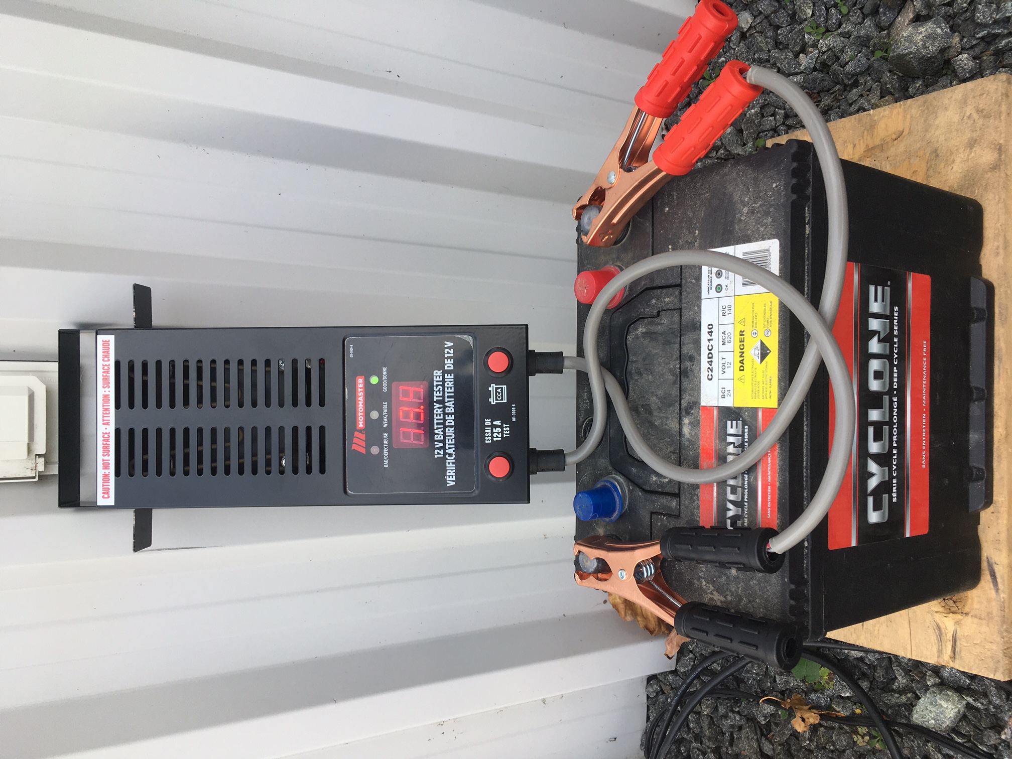 Vérification et test de batterie de VR